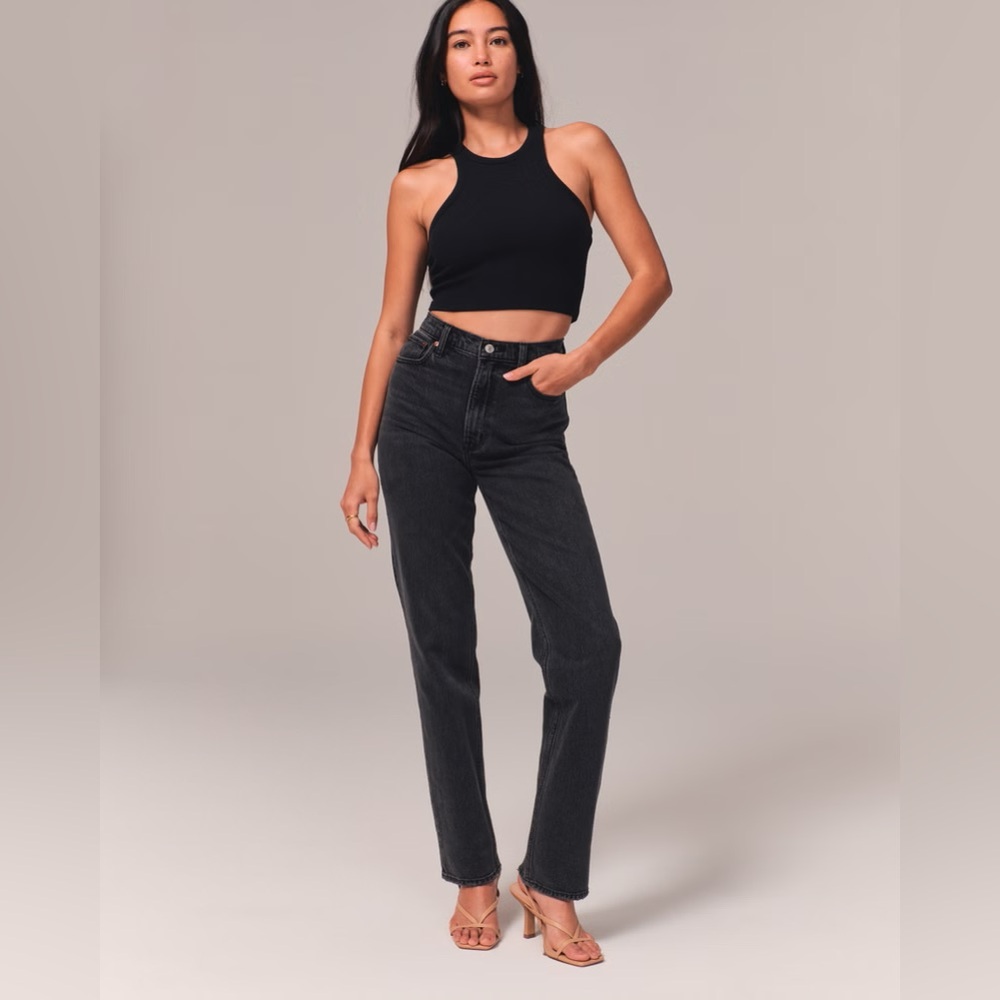 Abercrombie and Fitch - 90s straight ultra high rise